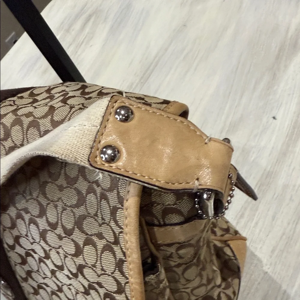 Coach Voyager Small C  Messenger/Crossbody Bag in Brown and Tan